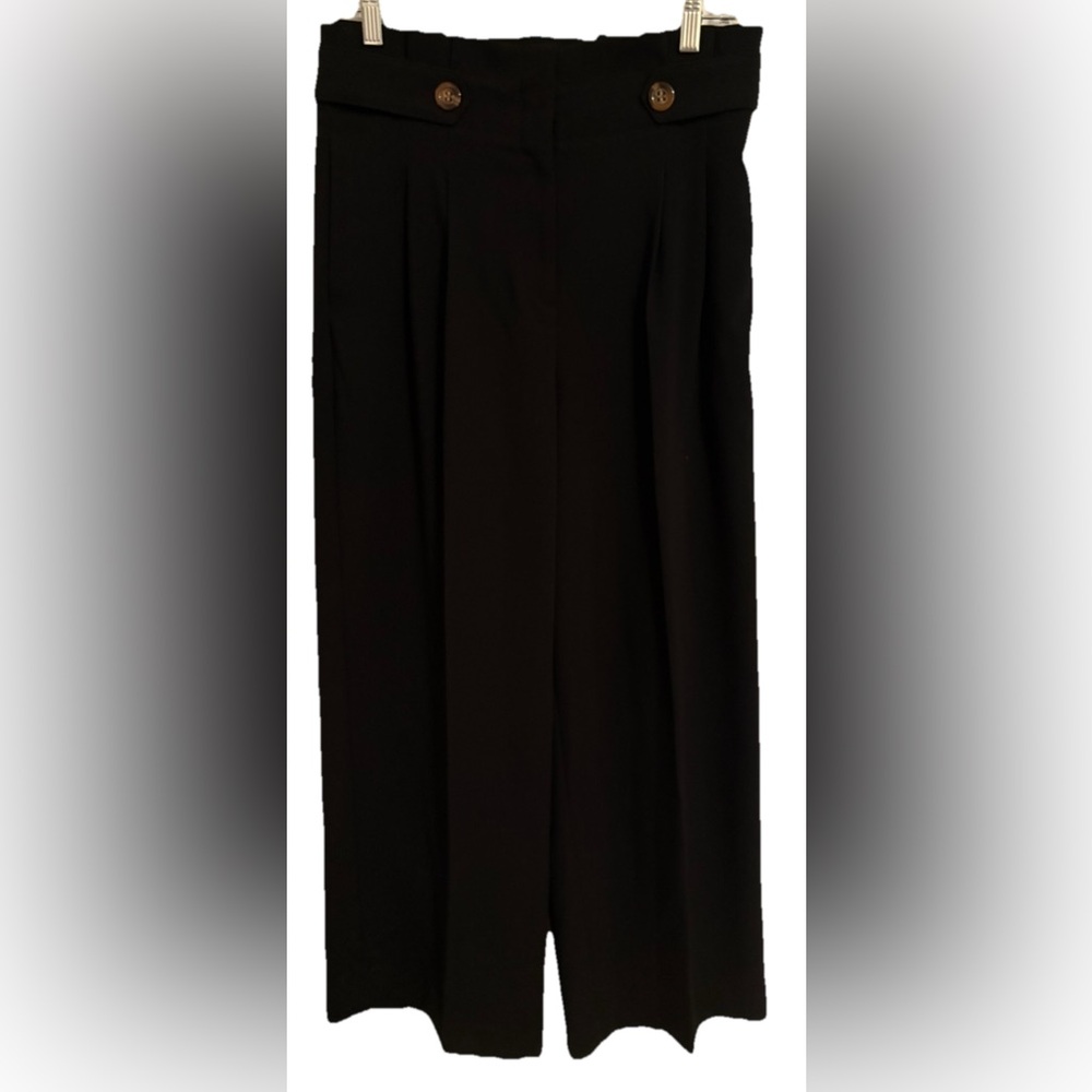 Ann Taylor Black High-Waisted Wide-Leg Dress Pants – Size 6 - Picture 2 of 4